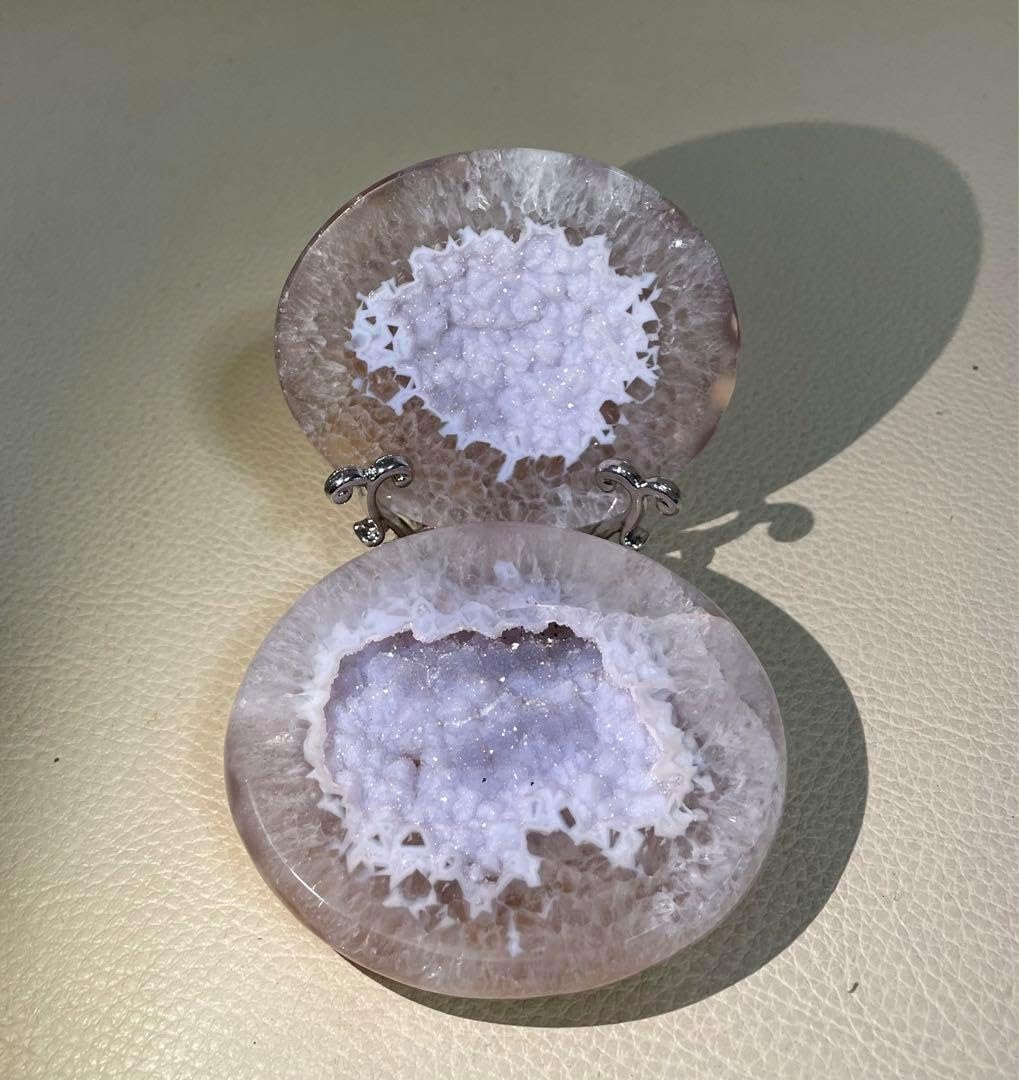 トレジャー瑪瑙 ドゥルージーアゲート 聚宝盆 雪模様 シュガー 恋愛運